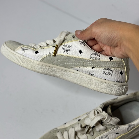 MCM x Puma US8 Classic White Suede Women’s Sneakers - Picture 4 of 16